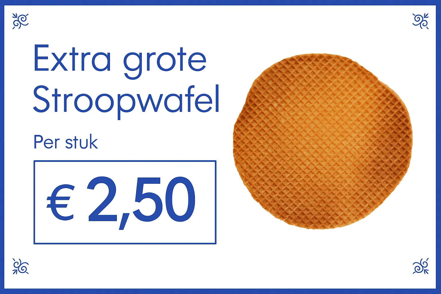 Extra grote stroopwafel van Tony Vergunst